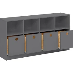 Loft24 Alpi - Boekenkast met 4 laden in grijs grenen New