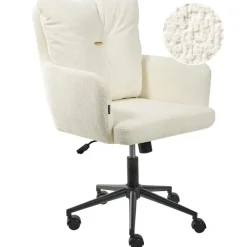 Leen Bakker ALPINE - Bureaustoel - Gebroken wit - Bouclé Best