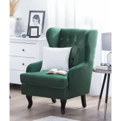 Beliani ALTA - Chesterfield fauteuil - Groen - Fluweel Sale