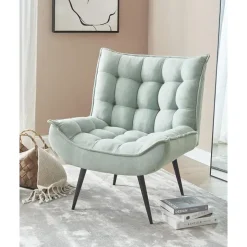 Beliani ALVESTA - Fauteuil - Mintgroen - Stof Hot