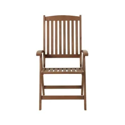 Beliani AMANTEA - Bistroset - Donkerhout/Grijs - Acaciahout Discount