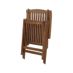 Beliani AMANTEA - Bistroset - Donkerhout/Grijs - Acaciahout Discount