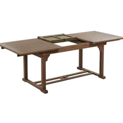 Beliani AMANTEA - Tuinset voor 6 - Donkere houtkleur/Grijs - Acaciahout Clearance