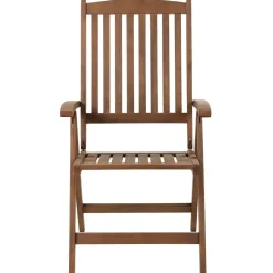 Beliani AMANTEA - Tuinset voor 6 - Donkere houtkleur/Grijs - Acaciahout Clearance