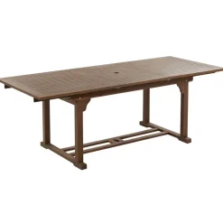 Beliani AMANTEA - Tuinset voor 6 - Donkere houtkleur/Grijs - Acaciahout Clearance