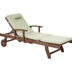 Leen Bakker AMANTEA PREMIUM II - Tuinligstoel - Groen - Acaciahout Sale