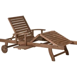 Leen Bakker AMANTEA PREMIUM II - Tuinligstoel - Groen - Acaciahout Sale