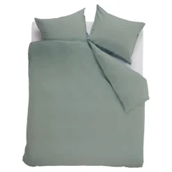 Ambiante Cotton Uni dekbedovertrek - 240x200/220 - Groen Outlet