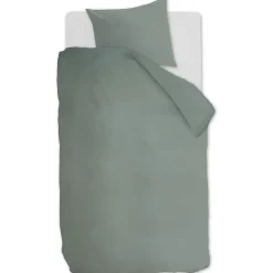 Ambiante Cotton Uni dekbedovertrek - 240x200/220 - Groen Outlet