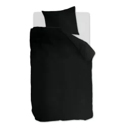 Ambiante Cotton Uni dekbedovertrek - 140x200/220 - Zwart Discount