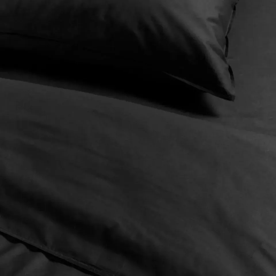 Ambiante Cotton Uni dekbedovertrek - 140x200/220 - Zwart Discount