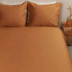 Ambiante Cotton Uni dekbedovertrek - 240x200/220 - Oranje Discount
