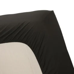 Ambiante Katoen - Hoeslaken - 160x220 - Zwart Best