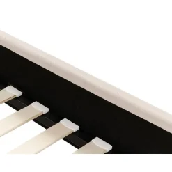 Beliani AMBILLOU - Bed - Lichtbeige - 160 x 200 cm - Polyester Outlet