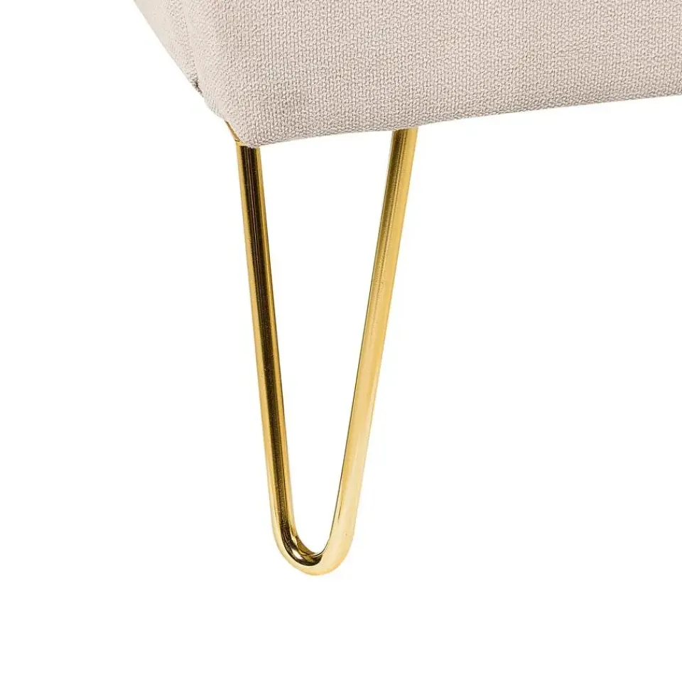 Beliani AMBILLOU - Bed - Lichtbeige - 160 x 200 cm - Polyester Outlet