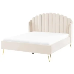 Beliani AMBILLOU - Tweepersoonsbed - Goud - 140 x 200 cm - Fluweel Sale