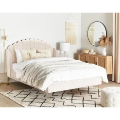 Beliani AMBILLOU - Tweepersoonsbed - Goud - 140 x 200 cm - Fluweel Sale