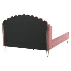 Beliani AMBILLOU - Tweepersoonsbed - Roze - 140 x 200 cm - Fluweel Online