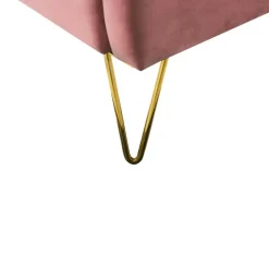 Beliani AMBILLOU - Tweepersoonsbed - Roze - 140 x 200 cm - Fluweel Online