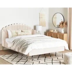 Beliani AMBILLOU - Tweepersoonsbed - Goud - 180 x 200 cm - Fluweel Discount