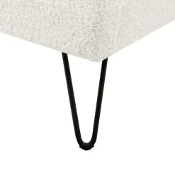 Beliani AMBILLOU - Tweepersoonsbed - Gebroken wit - 160 x 200 cm - Bouclé Sale