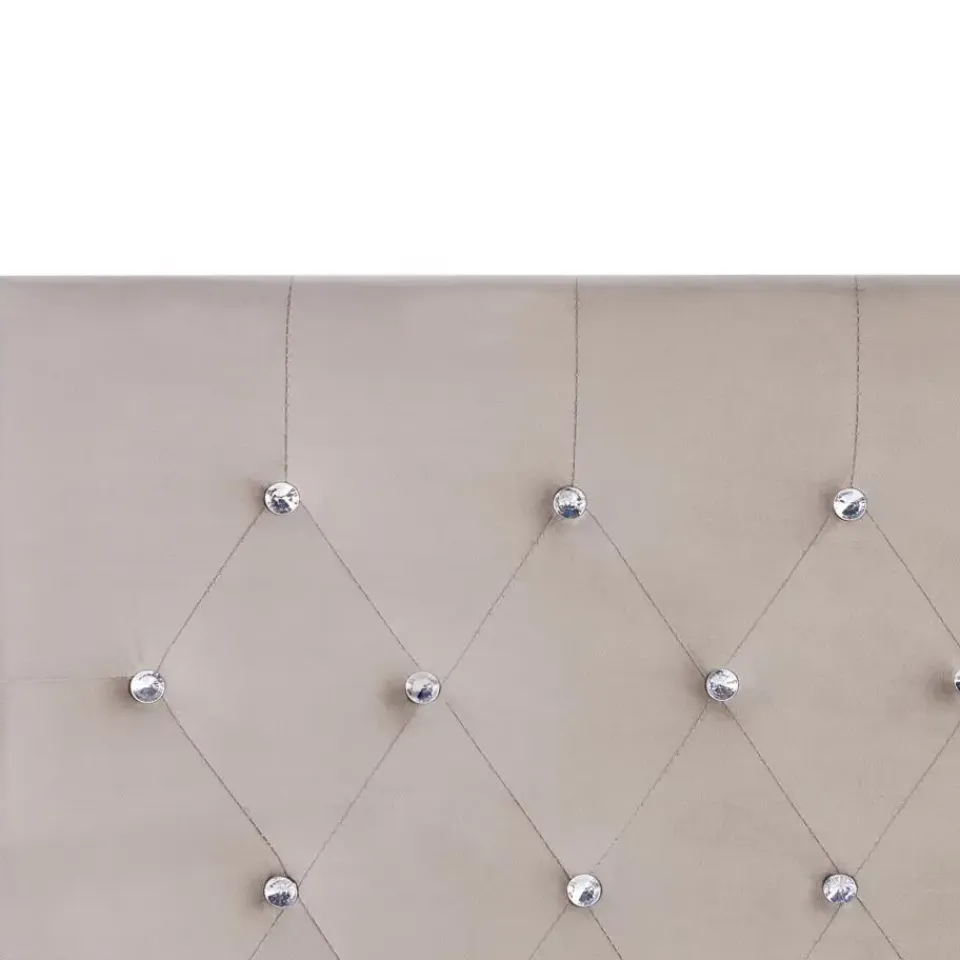 Beliani AMIENS - Bed met opbergruimte - Taupe - 140 x 200 cm - Fluweel Discount