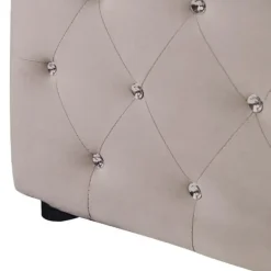 Beliani AMIENS - Bed met opbergruimte - Taupe - 140 x 200 cm - Fluweel Discount