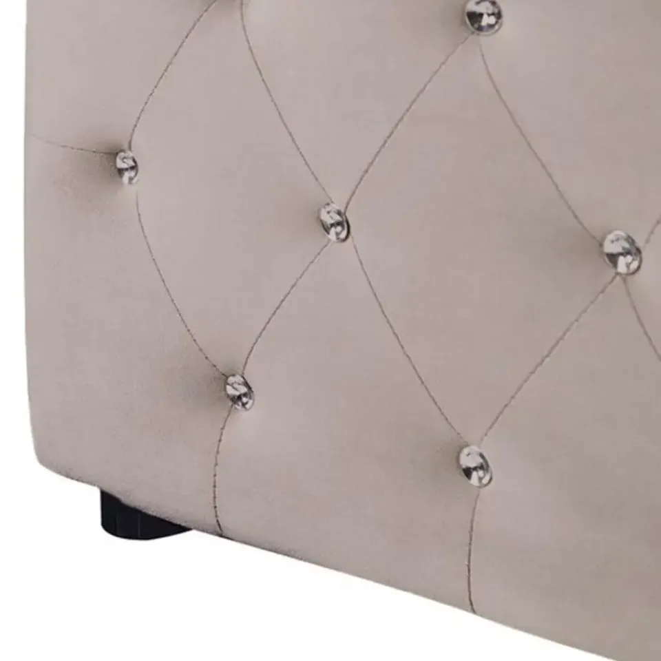 Beliani AMIENS - Bed met opbergruimte - Taupe - 140 x 200 cm - Fluweel Discount