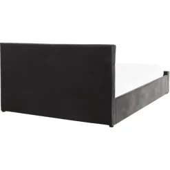 Beliani AMIENS - Bed met opbergruimte - Grijs - 160 x 200 cm - Fluweel New