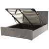 Beliani AMIENS - Bed met opbergruimte - Grijs - 140 x 200 cm - Fluweel