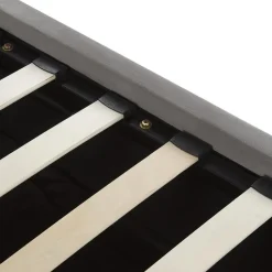 Beliani AMIENS - Bed met opbergruimte - Grijs - 140 x 200 cm - Fluweel