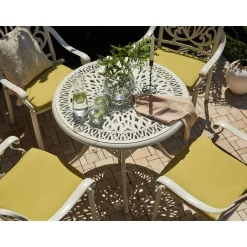 Beliani ANCONA - Tuintafel - Wit - 90 x 90 cm - Aluminium Online