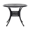 Beliani ANCONA - Tuintafel - Zwart - 90 x 90 cm - Aluminium Clearance
