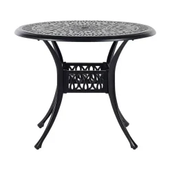 Beliani ANCONA - Tuintafel - Zwart - 90 x 90 cm - Aluminium Clearance