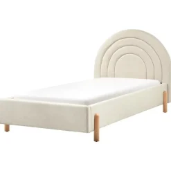 Beliani ANET - Bed - Beige - 90 x 200 cm - Stof Clearance