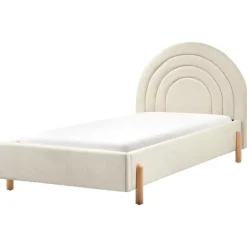 Beliani ANET - Bed - Beige - 90 x 200 cm - Stof Clearance