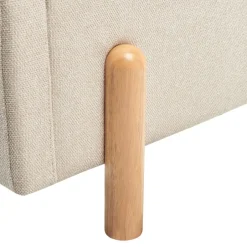 Beliani ANET - Bed - Beige - 90 x 200 cm - Stof Clearance