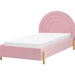 Beliani ANET - Bed - Roze - 90 x 200 cm - Fluweel Sale