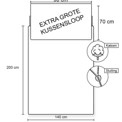 Animal Pictures Dekbedovertrek Love Me - Eenpersoons - 140 x 200 cm - Wit Sale