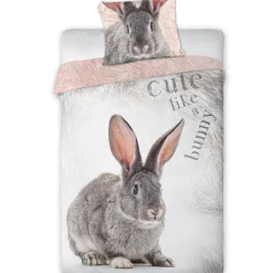Animal Pictures Konijn - Dekbedovertrek - Eenpersoons - 140 x 200 cm - Katoen Best