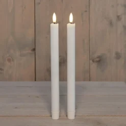 Anna's Collection Anna Collection Led dinerkaarsen - 2x - wit - 25 cm - 3D vlam Sale