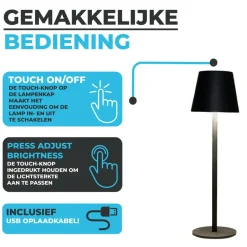 Anna's Collection Anna Collection Portable lamp staand - zwart - binnen en buiten New