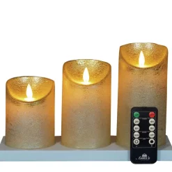 Anna's Collection LED kaarsen - 3x - goud