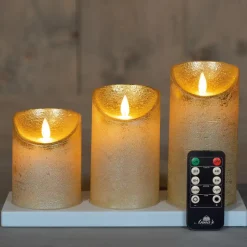 Anna's Collection LED kaarsen - 3x - goud