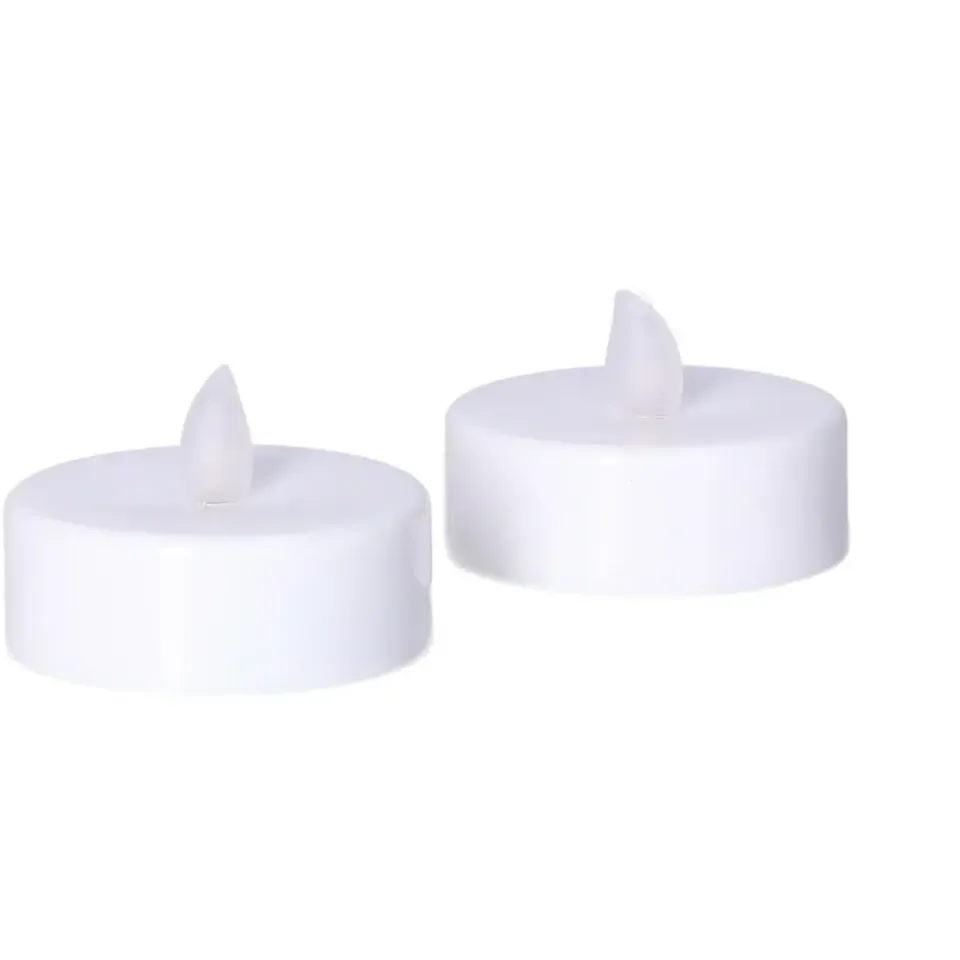 Anna's Collection Grote LED theelichtjes - 2x - wit -6 x 4,5 cm Outlet