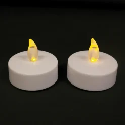 Anna's Collection Grote LED theelichtjes - 2x - wit -6 x 4,5 cm Outlet