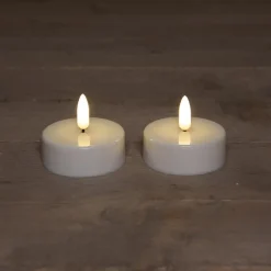 Anna's Collection Jumbo theelichten - 2x - wit - 6 x 4,5 cm Discount