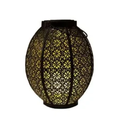 Anna's Collection Lantaarn - tuinverlichting - solar - zwart met goud Hot