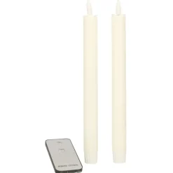 Anna's Collection LED dinerkaarsen - 2x - wit - 23 cm Hot