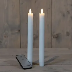 Anna's Collection LED dinerkaarsen - 2x - wit - 23 cm Hot